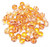 7.5 Grams of 6mm Czech Glass 2-Hole Cabochon Beads - Crystal Apricot Medium