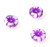Czech Glass 12mm Hawaii Flower Beads - Opaque Chalk Purple Inlay Czech Glass 12mm Hawaii Flower Beads - Opaque Chalk Purple Inlay