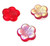Czech Glass 20mm Hibiscus Flower Beads - Siam AB Mixed Czech Glass 20mm Hibiscus Flower Beads - Siam AB Mixed