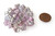 10 Czech Glass 10x9mm Flower Bell Beads - Pink Opal Mixed Labrador