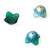 5 Czech Glass 15x9mm 4-Petal Flower Bell Beads - Blue Emerald 5 Czech Glass 15x9mm 4-Petal Flower Bell Beads - Blue Emerald