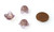 6 Czech Glass 15x9mm 4-Petal Flower Bell Beads - Lavender Bronze
