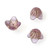 6 Czech Glass 15x9mm 4-Petal Flower Bell Beads - Lavender Bronze