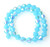 1 Strand of  Aqua Opal AB 8mm Glass Crystal Bicone Beads