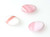 6 Czech Glass Pressed Glass Pink Swirl 14x20mm Oval Beads 6 Czech Glass Pressed Glass Pink Swirl 14x20mm Oval Beads