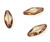 Czech Glass Table Cut Silk Travertine 10x25mm Oval Beads