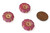 5 Czech Glass 20mm Hawaii Flower Beads - Pink Red Gold Inlay 5 Czech Glass 20mm Hawaii Flower Beads - Pink Red Gold Inlay