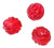 Czech Glass 13mm Rose Flower Beads - Hycanith Red Luster Czech Glass 13mm Rose Flower Beads - Hycanith Red Luster
