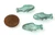 4 Czech Pressed Glass 25x12mm Fish Beads - Crystal Light Teal