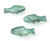 Czech Pressed Glass 25x12mm Fish Beads - Crystal Light Teal