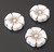 Czech Glass 20mm Hawaii Flower Beads - White Alabaster Copper Inlay Czech Glass 20mm Hawaii Flower Beads - White Alabaster Copper Inlay