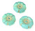 Czech Glass 20mm Hawaii Flower Beads - Opal Green Aqua Gold Inlay Czech Glass 20mm Hawaii Flower Beads - Opal Green Aqua Gold Inlay