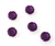 Czech Glass 8mm Hawaii Flower Beads - Amethyst Purple Inlay