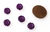 10 Czech Glass 8mm Hawaii Flower Beads - Amethyst Purple Inlay