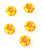 Czech Glass 8mm Hawaii Flower Beads - Opaque Lemon Red Luster Czech Glass 8mm Hawaii Flower Beads - Opaque Lemon Red Luster