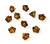 10 Czech Glass 12x10mm Flower Bell Beads - Tropical Topaz