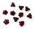 10 Czech Glass 12x10mm Flower Bell Beads - Light Garnet 10 Czech Glass 12x10mm Flower Bell Beads - Light Garnet