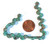 Czech Glass 6mm Honeycomb Hex 2-Hole Beads - Copper Splash Turquoise Green