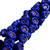 Czech Glass 8mm Hawaii Flower Beads - Indigo Metallic Inlay Czech Glass 8mm Hawaii Flower Beads - Indigo Metallic Inlay