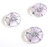 Czech Glass 20mm Hawaii Flower Beads - White Amethyst Silver Fire Czech Glass 20mm Hawaii Flower Beads - White Amethyst Silver Fire