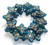 Eden Blue 17mm 4-Petal Lily Flower Czech Glass Beads