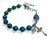 Chrysocolla and Lapis DIY Beaded Rosary Bracelet Making Kit