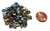 25 Czech Pip Beads - Crystal Golden Rainbow