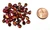 25 Czech glass pip beads in Crystal Magic Wine with shifting red and purple tones