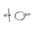 25 Antique Silver-Plated 12mm Toggle Clasps