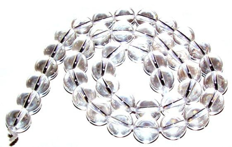 Quartz 10mm Round Semiprecious Gemstone Beads