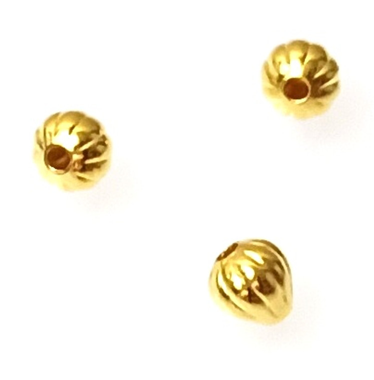 Gold-Plated 5mm Teardrop Metal Beads