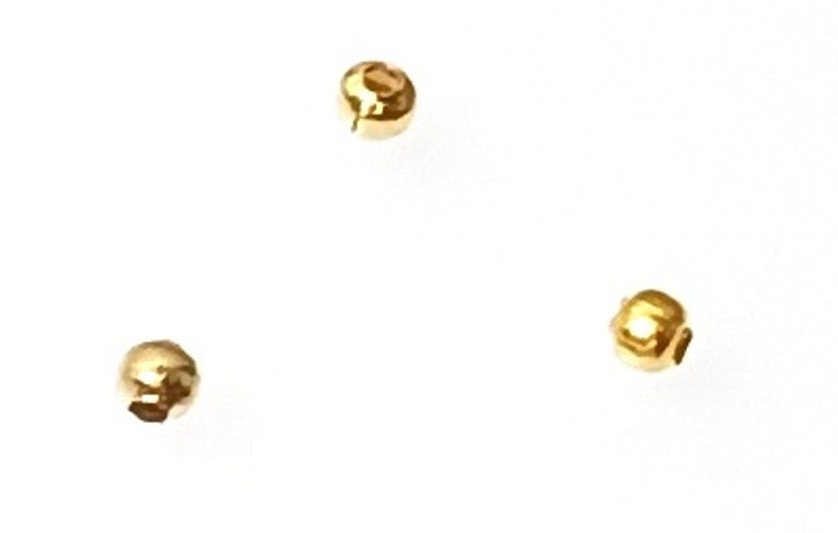 Gold-Plated 2mm Round Metal Beads