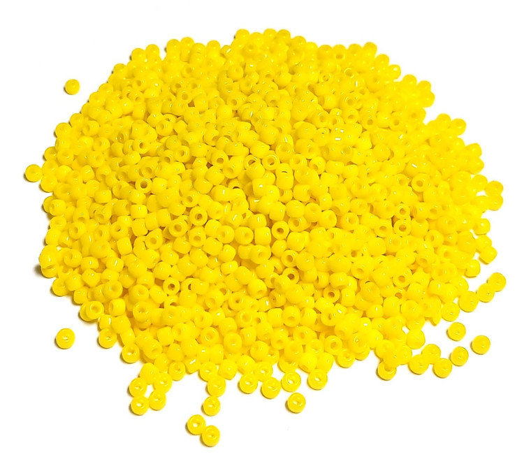 Matsuno Size 11 Seed Beads - Yellow Opaque