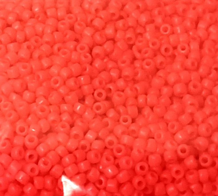 Matsuno Size 1Seed Beads - Dark Orange Opaque