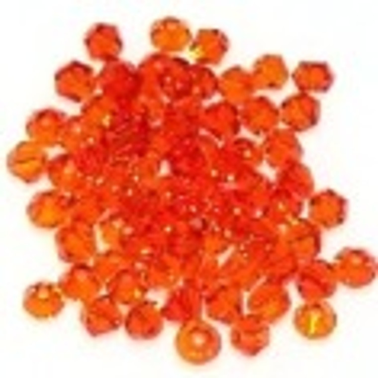 Red Topaz 4mm Glass Crystal Bicones