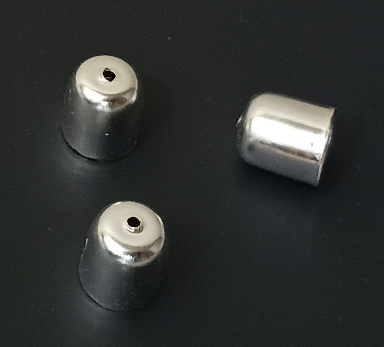 Kumihimo 10mm End Caps - Silver-Plated