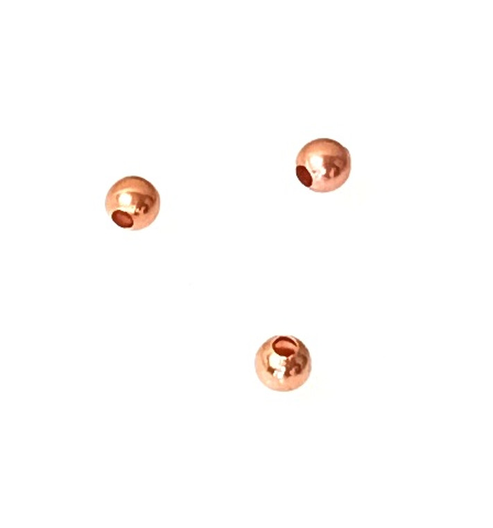 50 Copper 4mm Smooth Rounds