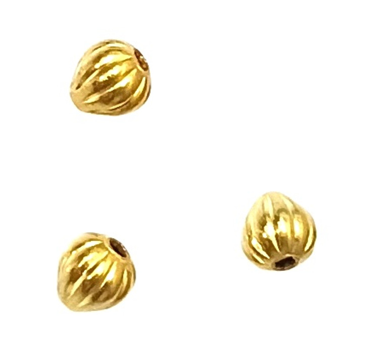 Antique Gold-Plated 5mm Teardrop Shaped Metal Beads