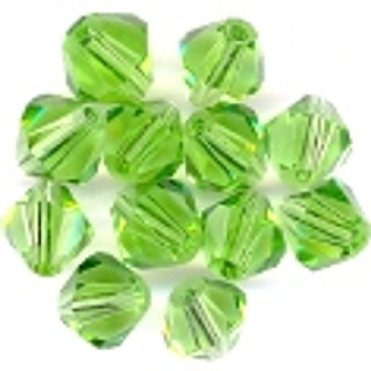 Peridot 8mm Glass Crystal Bicones