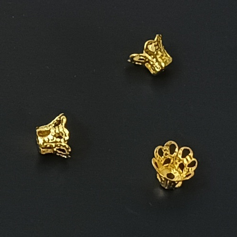 100 - 5x6mm GP Fluted Bead Caps