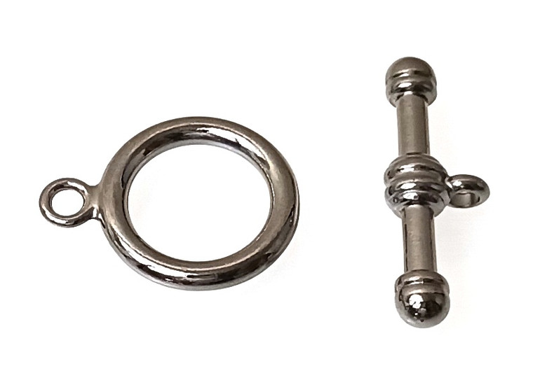 Gunmetal 17mm Smooth Toggle Clasps