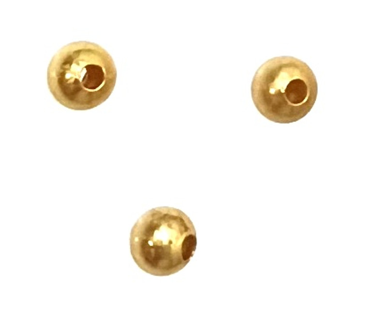 Antique Gold-Plated 4mm Round - Economy