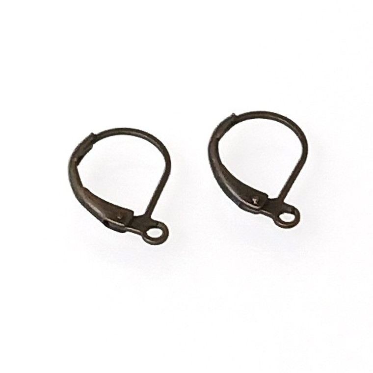 Dark Antique Bronze 11x15mm Leverback Earrings