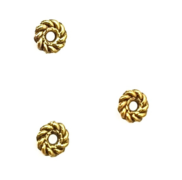 Antique GP 1.5x6mm Spiral Rondelles