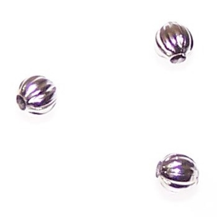 Antique Silver 4mm Round Spacer Beads