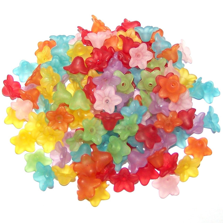 Assorted Style #3 Flower Beads - 1/oz ~ 140 Beads