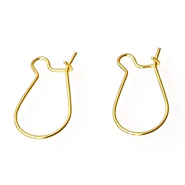 Gold-Plated Closed Loop Earrings