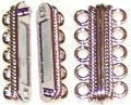 Antique Silver-Plated 33x17mm Super Strong 5-Strand Magnetic Clasp