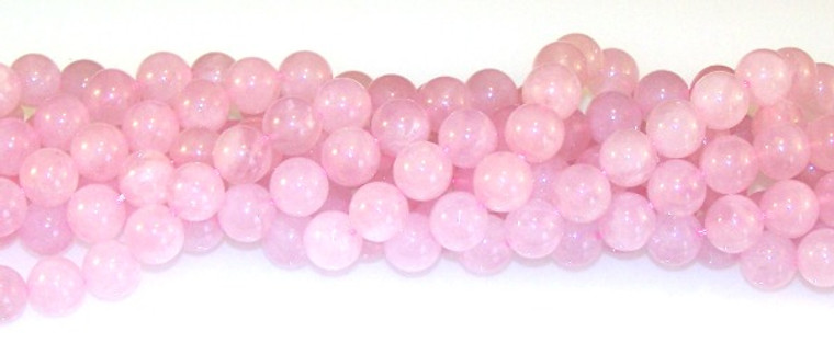 Rose Quartz 12mm Round Semiprecious Gemstone Beads