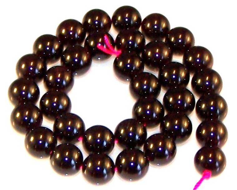 Garnet 12mm Round Semiprecious Gemstone Beads